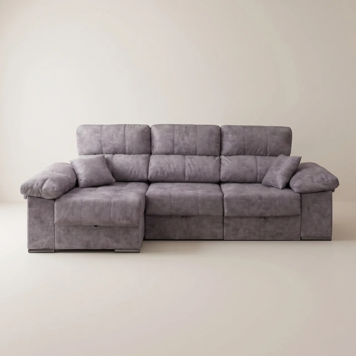 Sofá Cama IMPERIAL 3 Plazas 265cm Arcón Integrado y tapizado tela