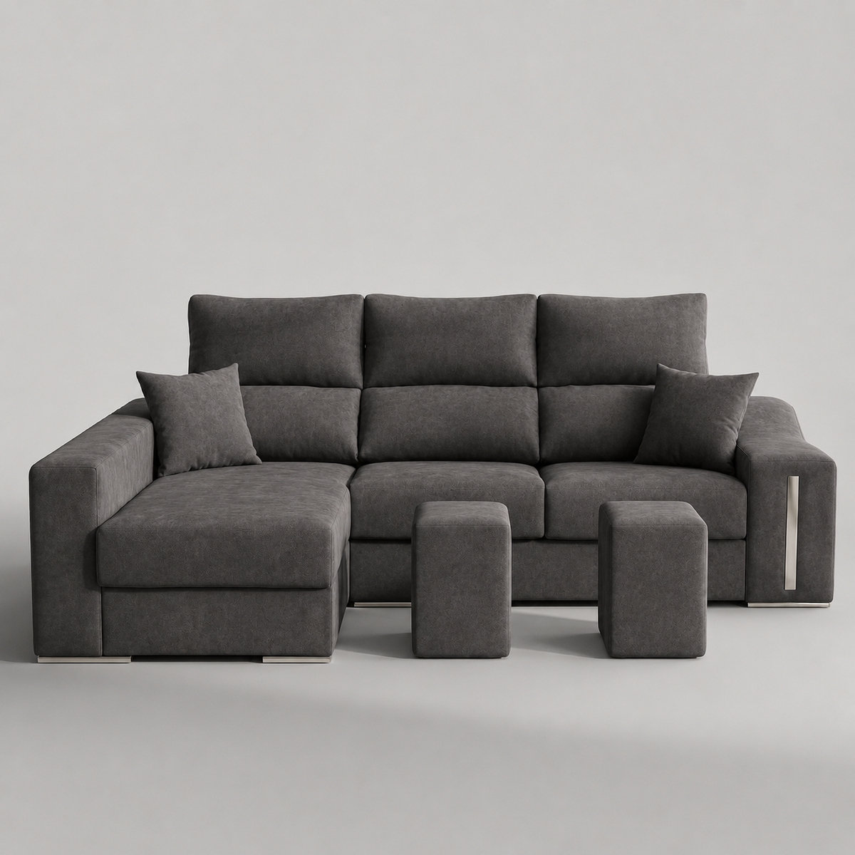 Sofá Chaiselongue ROMEO 3 plazas 265cm Arcón Integrado