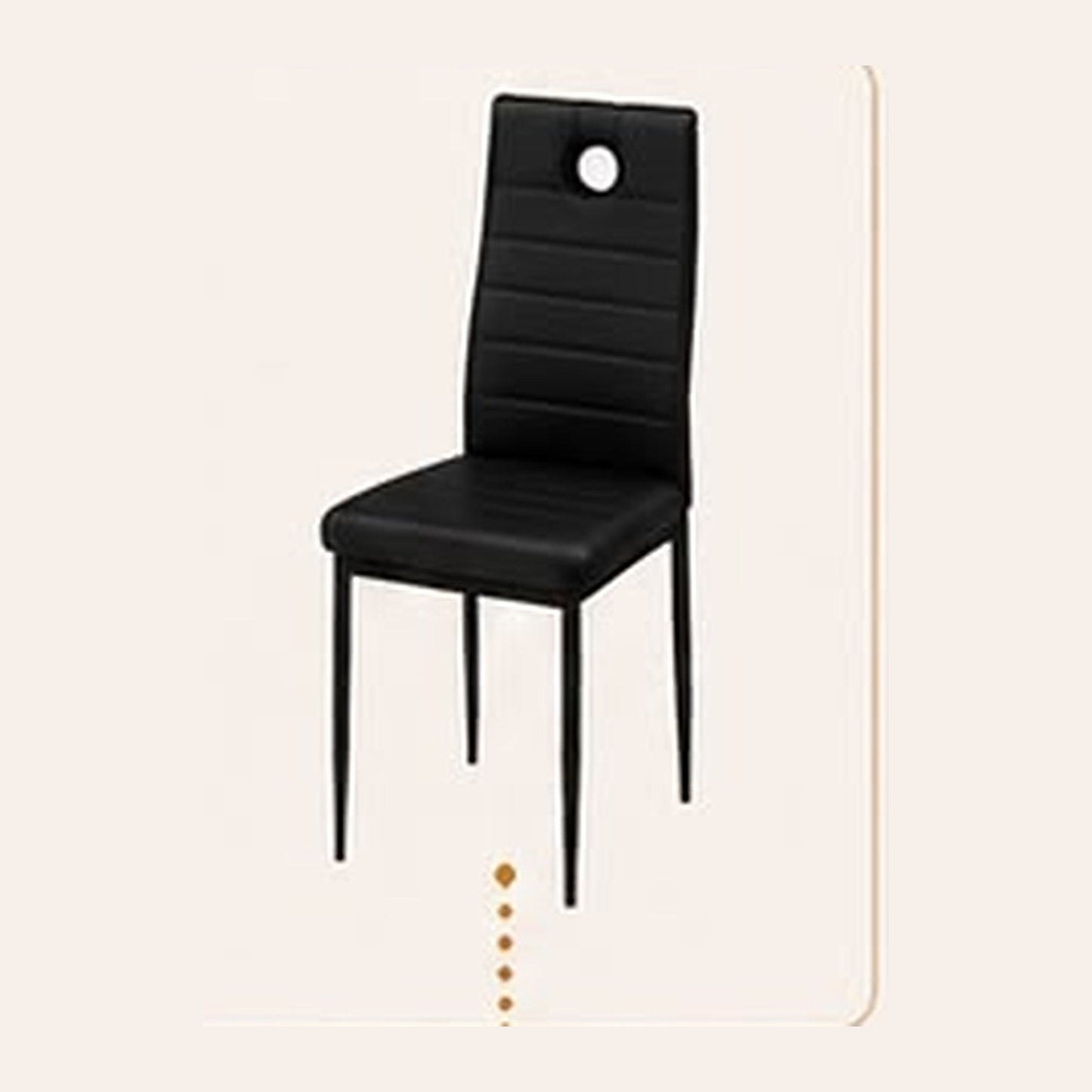 Silla del comedor ALBA, respaldo alto acolchado con tirador circular