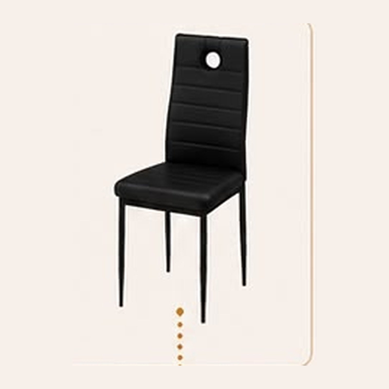 Silla del comedor ALBA, respaldo alto acolchado con tirador circular